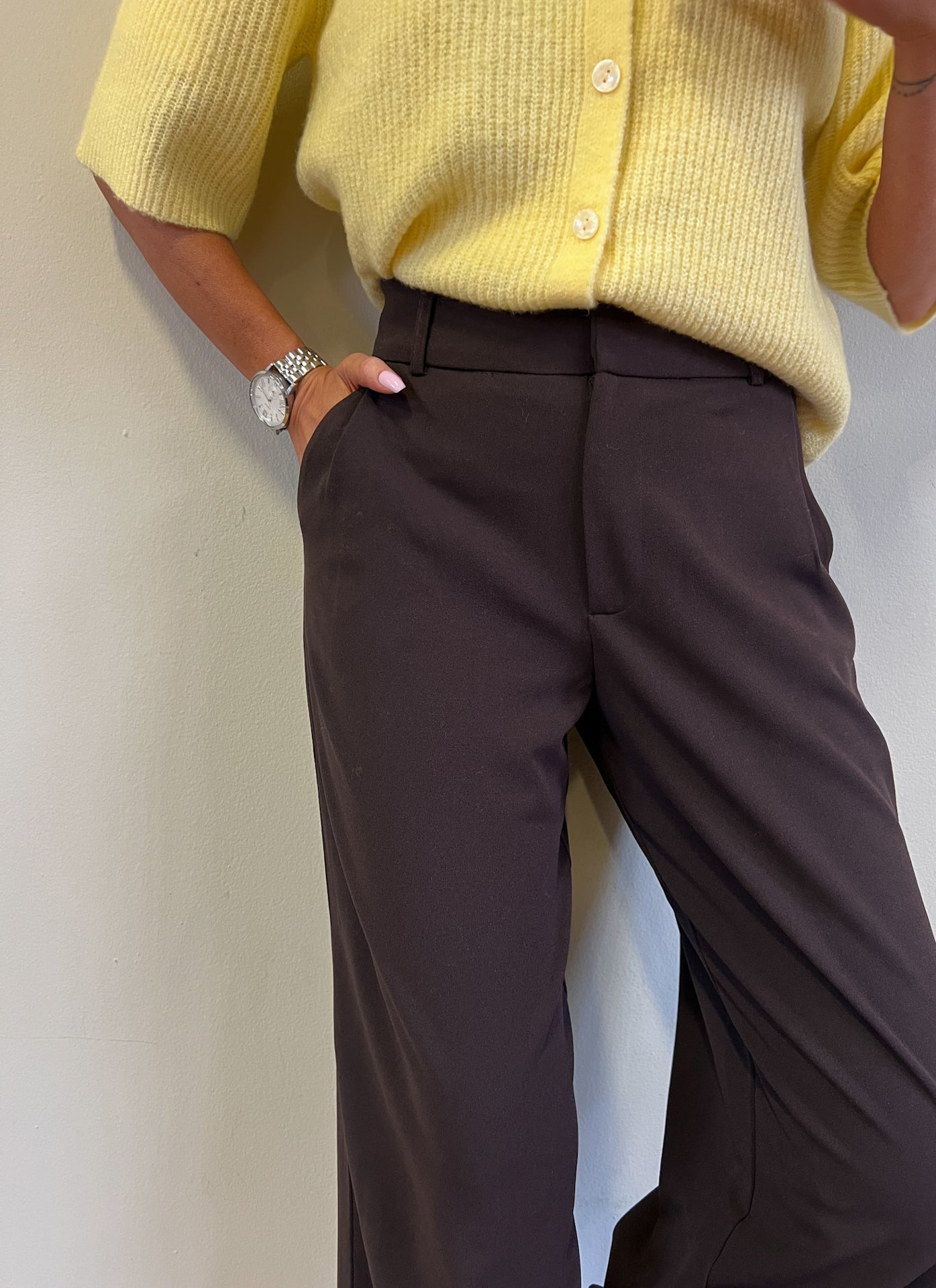 JDYGEGGO Occasion HW Straight Pant - Brun